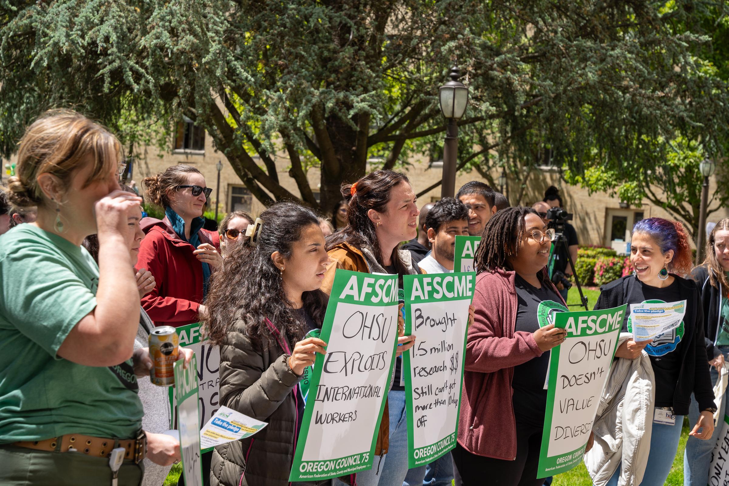 OHSU Posdoctoral Researchers that are members of an Oregon AFSCME Union.